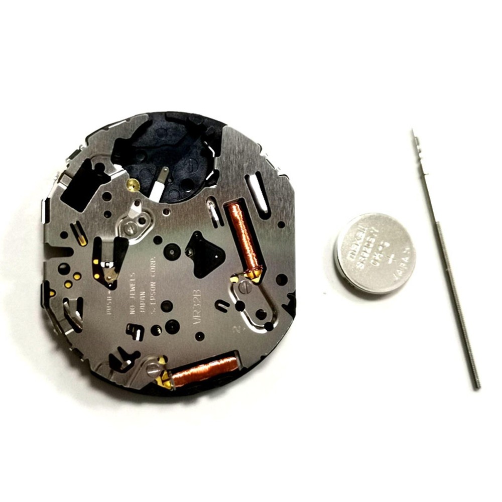 Durable Quartz Watch Movement 6 Hands With Battery Handlebar For VR32B VR32