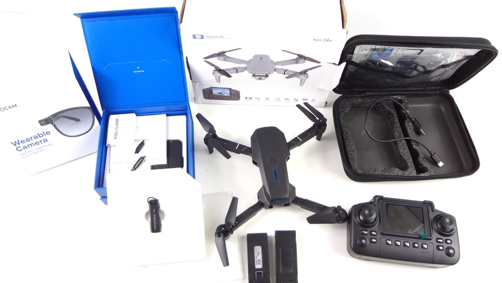 Drone LCD Screen Controller + gift wearable cam glass-wear NEW BOXED . Bundle