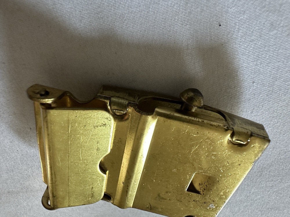 Vintage US Military Solid Brass Web Belt Buckle