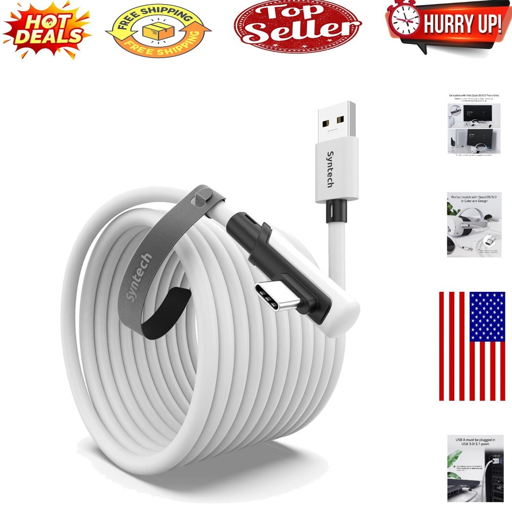 20FT High-Speed USB VR Link Cable for Meta Quest & Pico