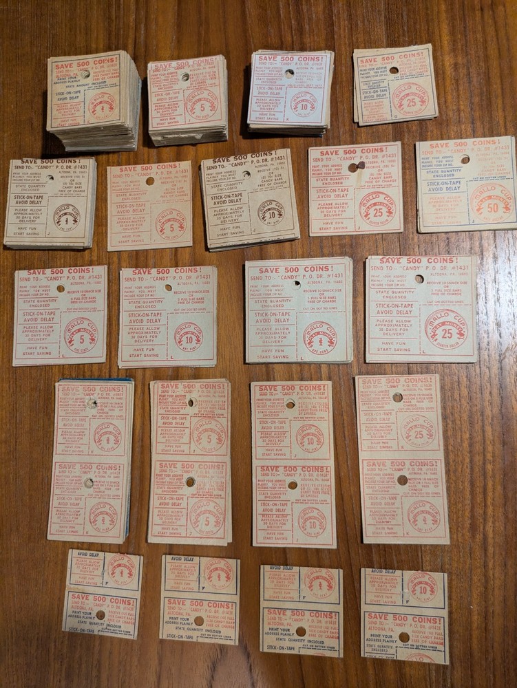 Vintage Mallo Cup coins, approximately 170
