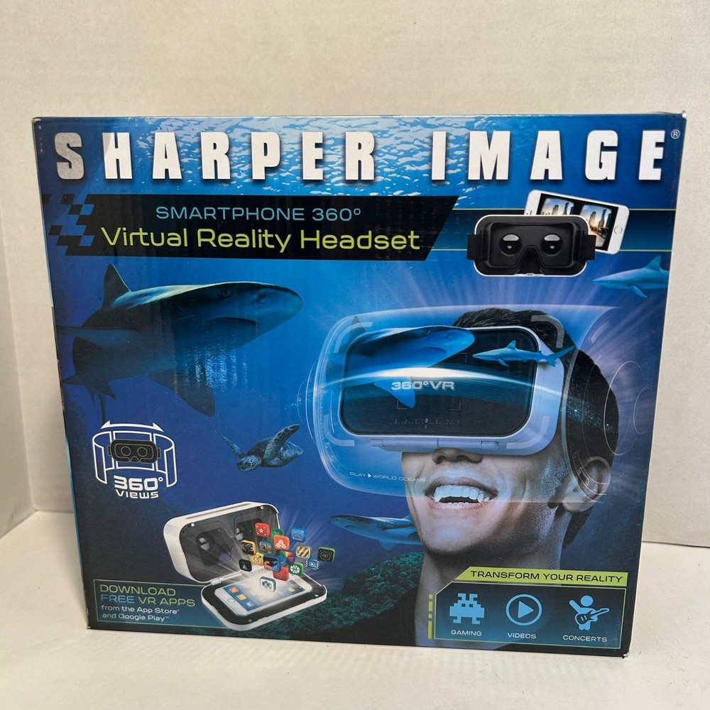 Sharper Image Virtual Reality Headset Smartphone 360 IOS or Android NEW IN BOX.
