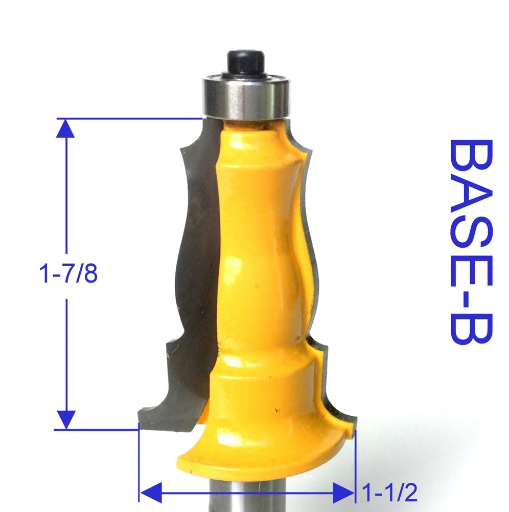 1 PC 1/2" SH Architectural Molding Base-B Router Bit  sct-888