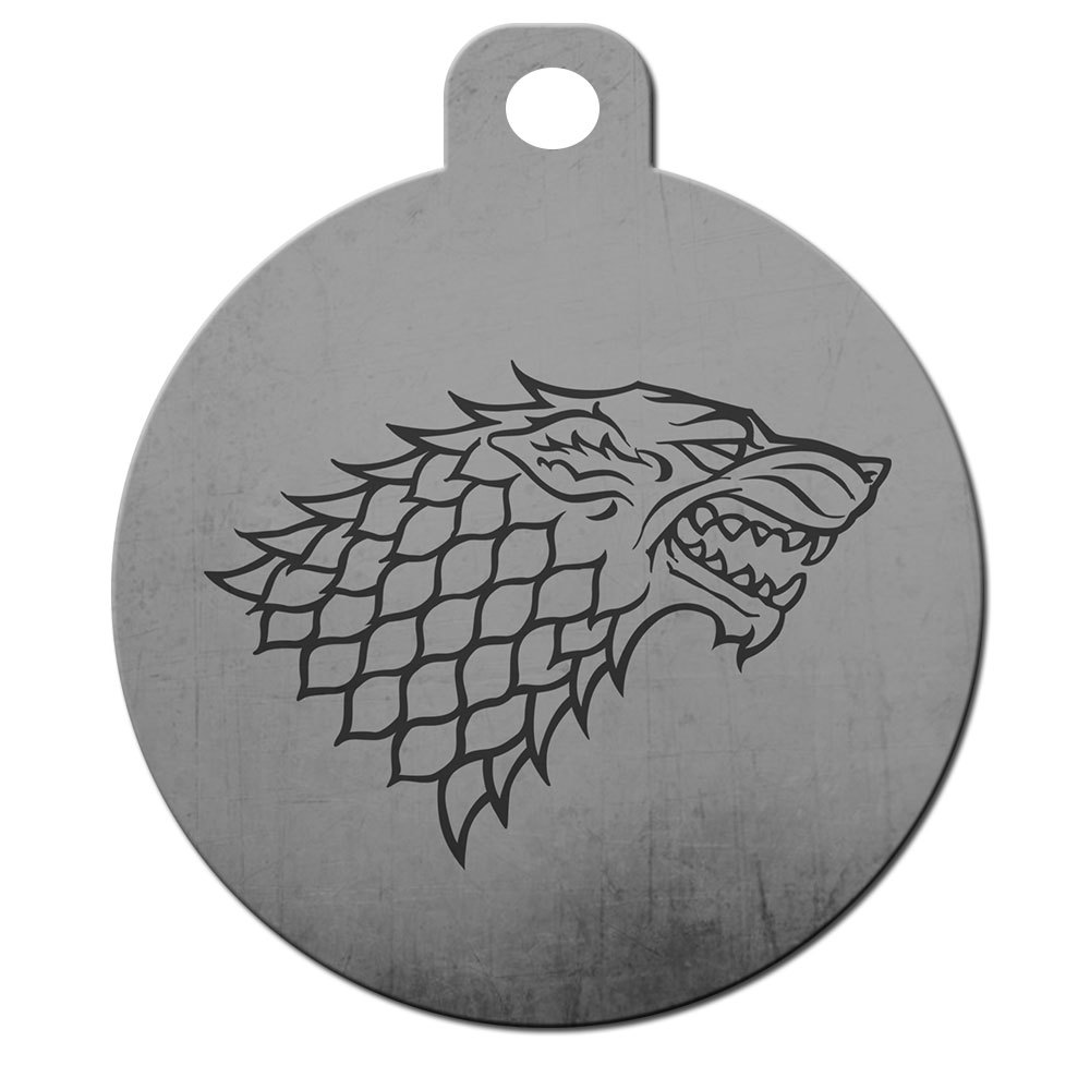 Cute Custom Pet ID Tag - Direwolf