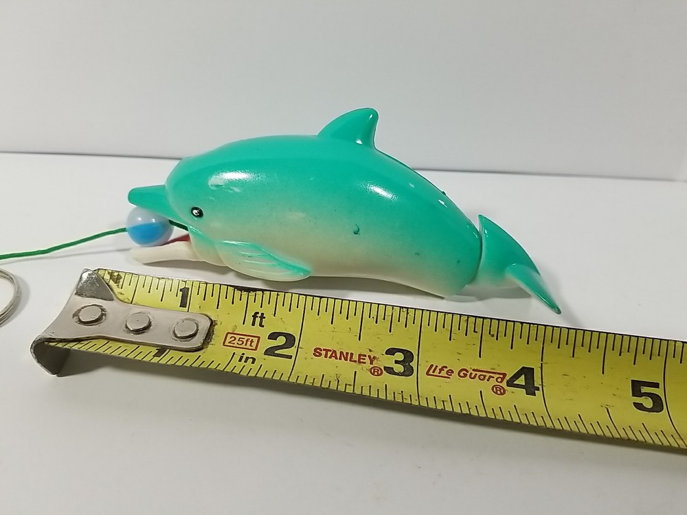 Vintage PULL-STRING Dolphin w/ Flapping Flipper Action Ball Playing - Works