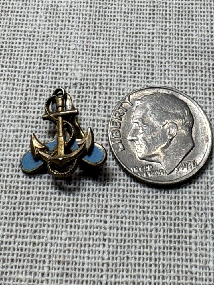 WWII WAVES NAVY Hat Pin, Sterling Silver