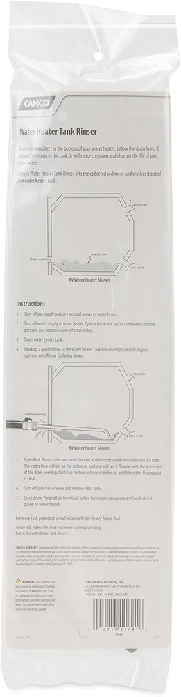 Camco Camper & RV Water Heater Tank Rinser - Improves Water Heater Function by F