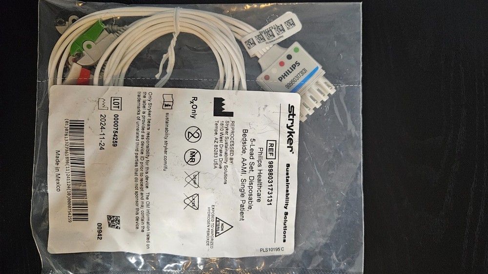 Philips ECG 5-Lead Single Patient Wire Cable