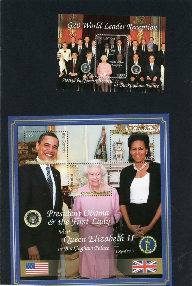 Gambia 2009 Obama Scott# 3208-9 Mint LH