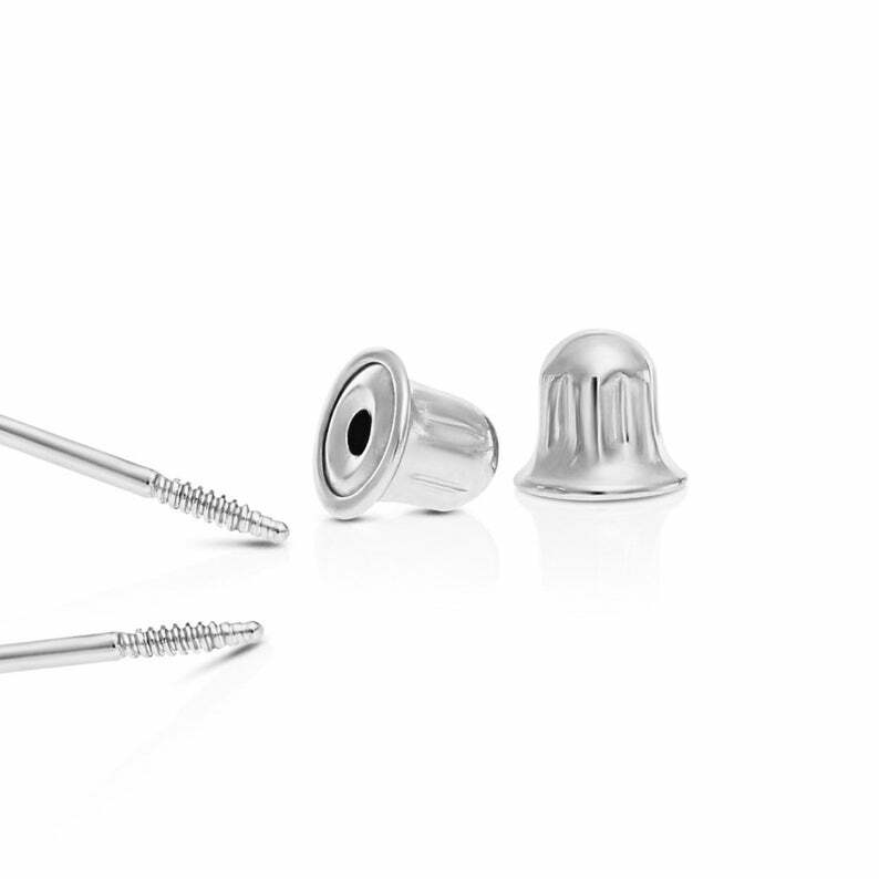14K Real Solid Gold Polished Love Knot Sleeper Studs Earrings Screw-back 7mm