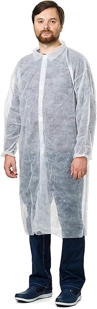 Disposable Polypropylene Coats Disposable Coats 3XL - 5 Pack