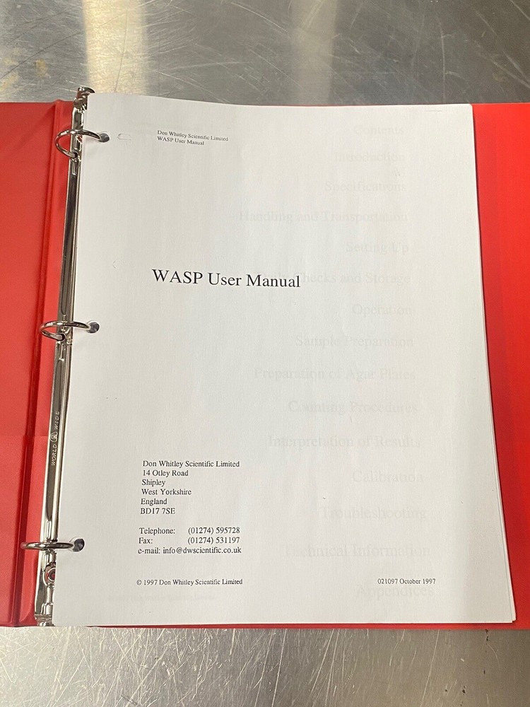 WASP - User Manual /Instruction Book