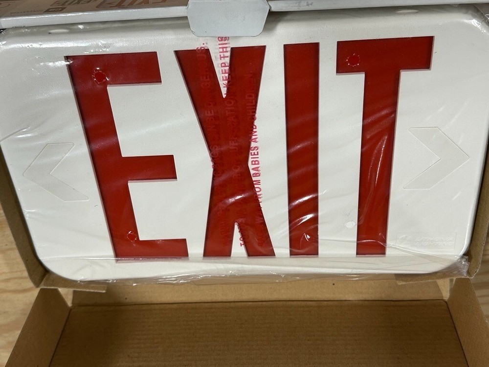 LITHONIA LIGHTING LED Exit Sign NEW Red/Green Switchable
