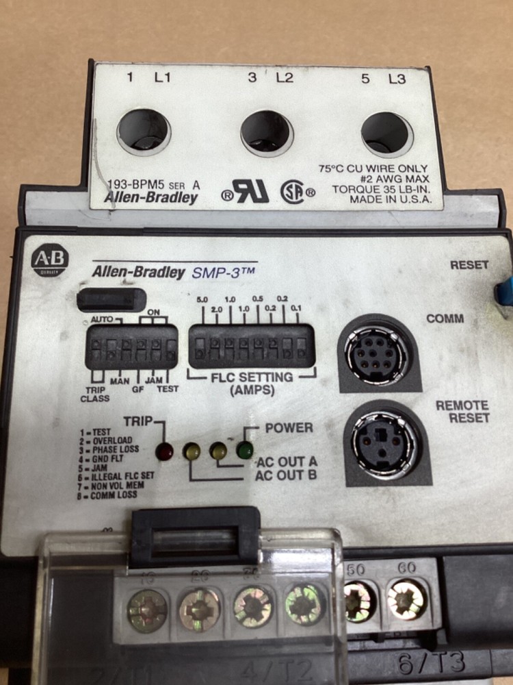 Allen-Bradley, SMP-3 Solid Overload Relay # 123L45