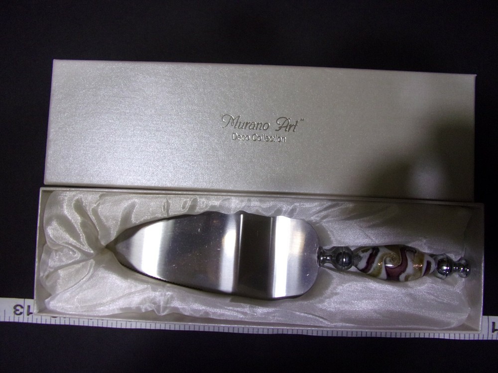 Murano Art Deco Collection Special Occasions-Wedding-Party Cake Server