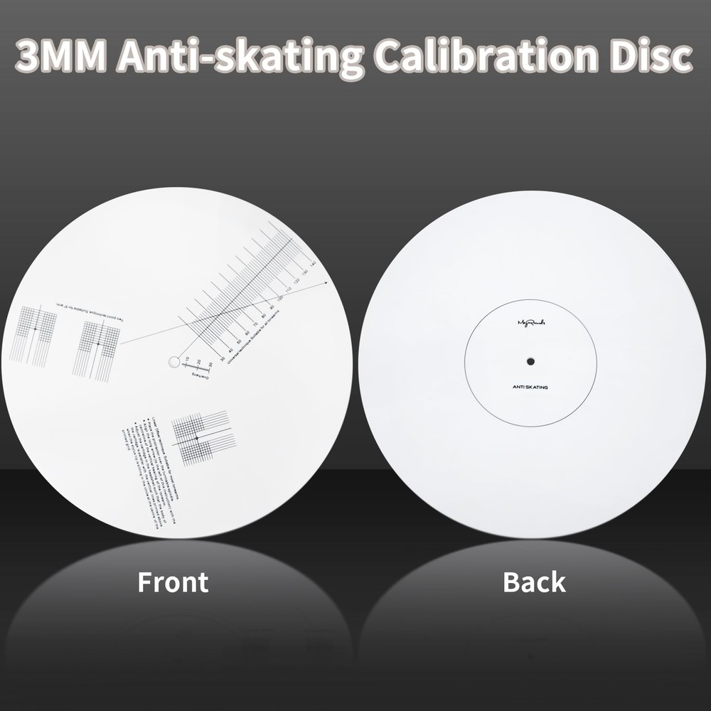 Turntable Phonograph Cartridge Alignment Protractor Mat Acrylic LP Vinyl Reco...