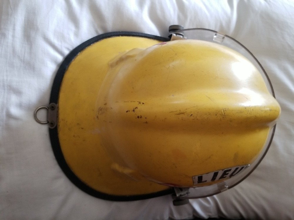 vintage cairns leather fire helmet 1966