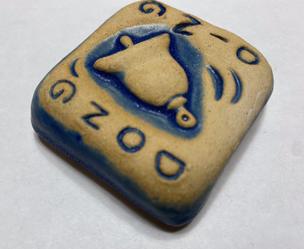 Ding Dong 2x2" Stoneware Art Tile By Gretchen Kramp