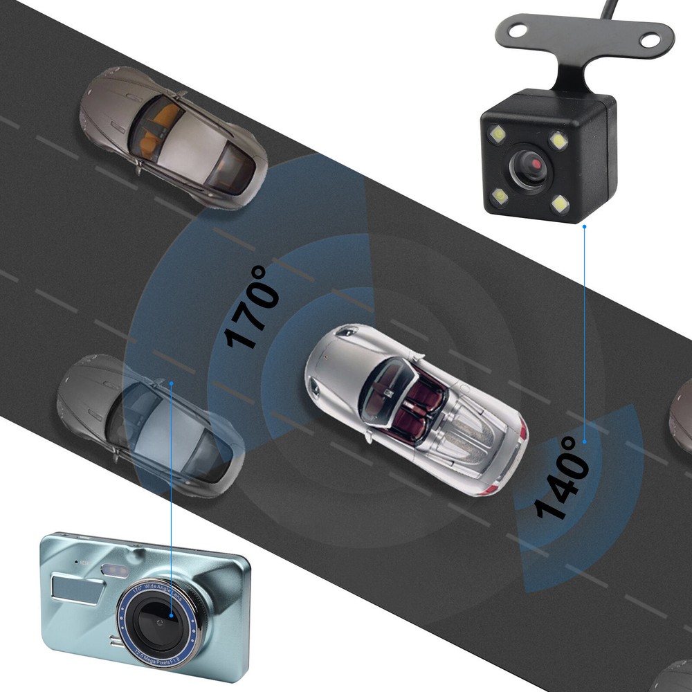 1080P Dashcam automobile data recorder Car DVR Recorder Front and Rear Camera