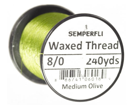 Semperfli Classic Waxed Threads in Medium Olive