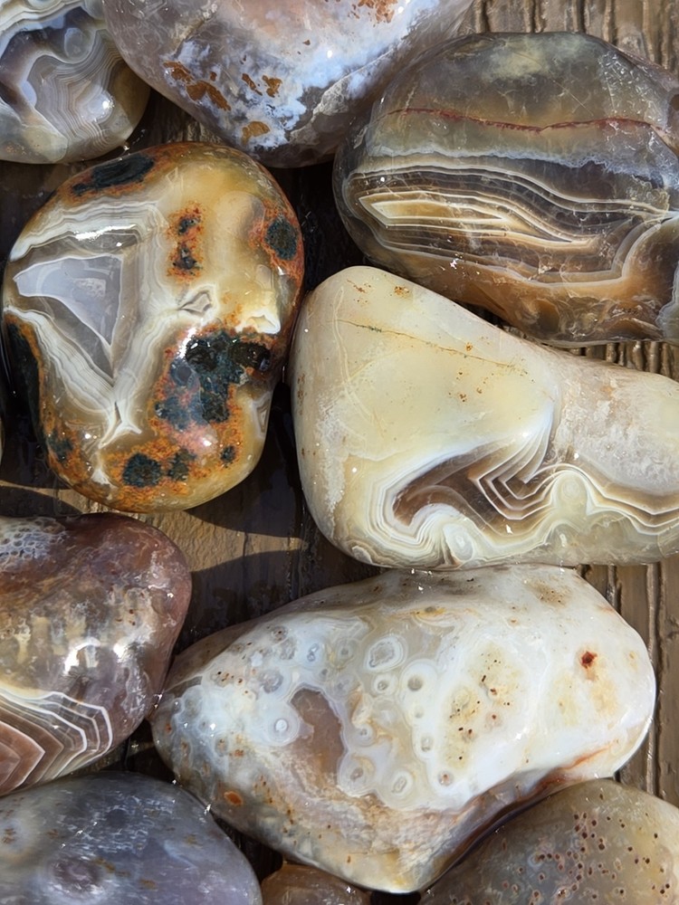 Botswana Agate Selects - ROLLING HILLS - Rough, Natural, Not Polished A+ Grade