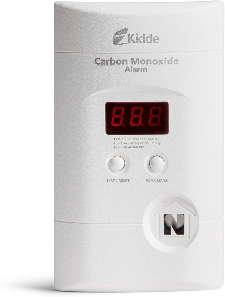 (2 PACK) Kidde Plug-In Carbon Monoxide Detector Alarm with Battery Backup