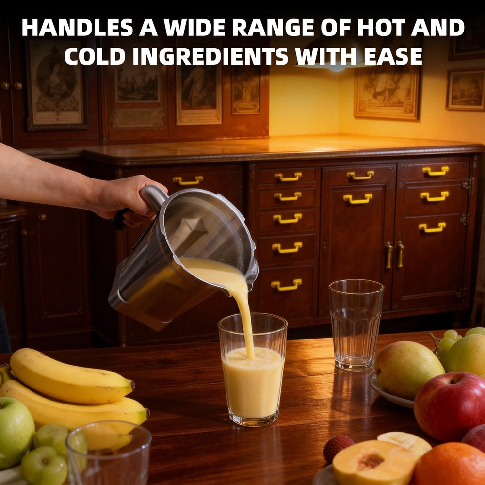 64oz Stainless Steel Container for Blender Pitchers, Compatible 64oz, Silver