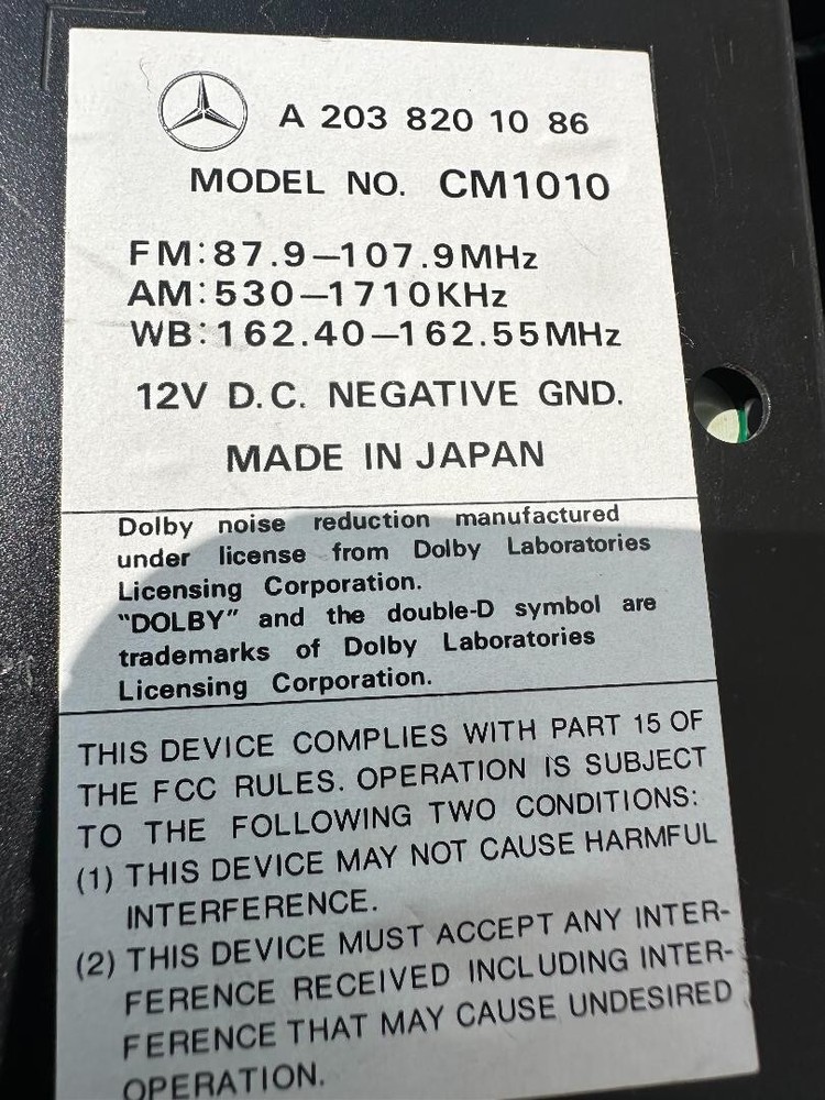 merceds benz c class radio