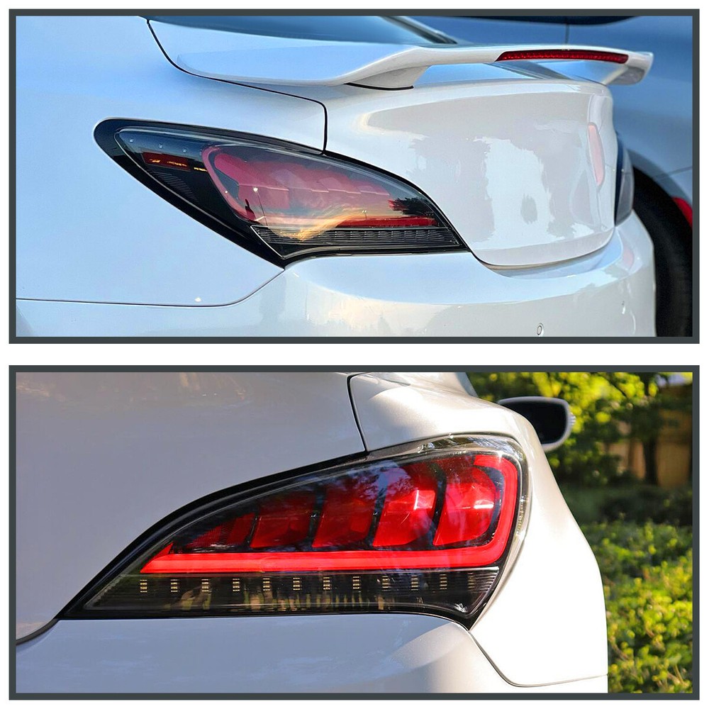 Jet Black Fits 2010-2016 Hyundai Genesis Coupe 2Dr LED Sequential Tail Lights