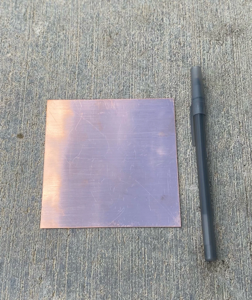4" Square Copper Stamping Blanks (5 Pack)