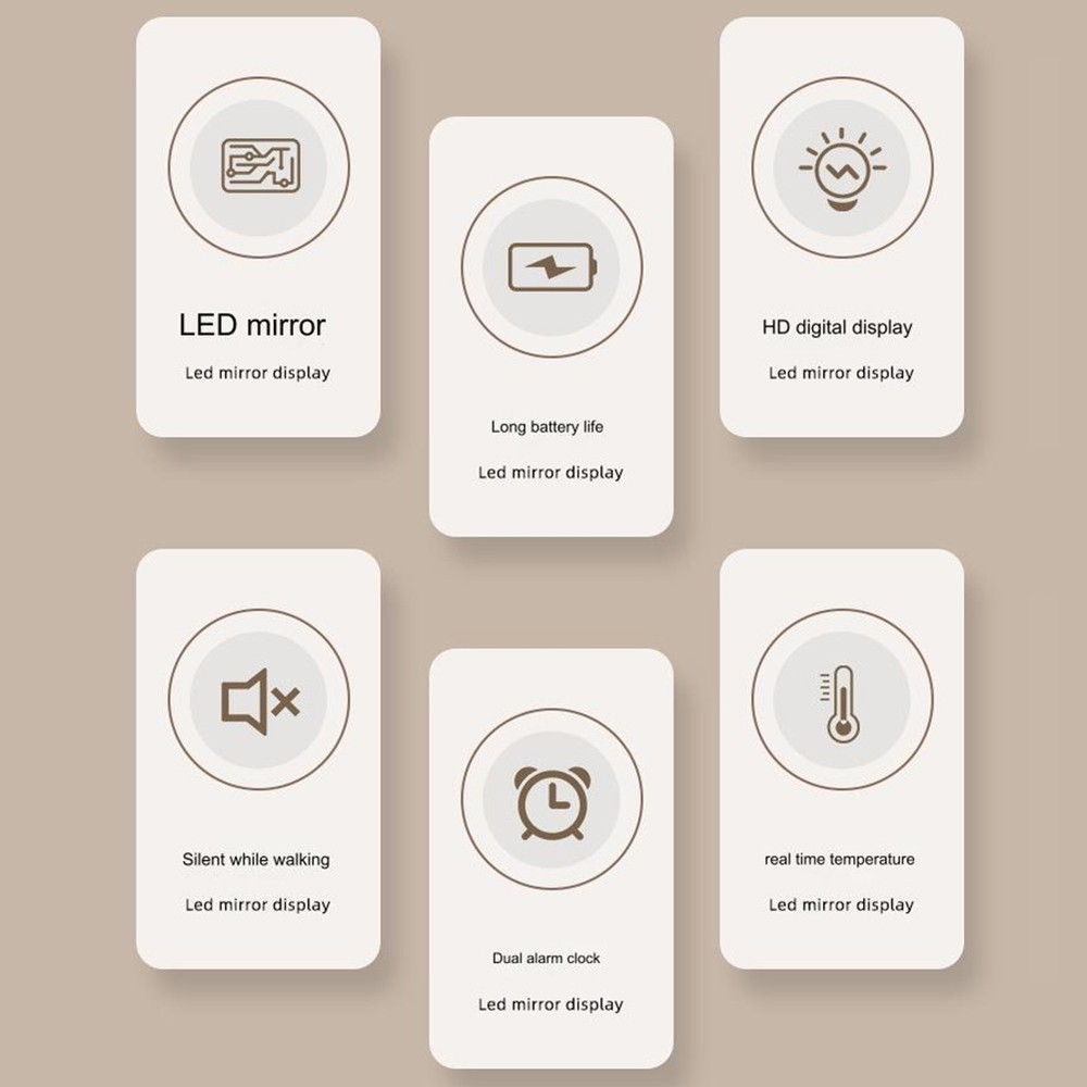 Multi Function LED Alarm Clock with Voice Control and Customizable Brightness