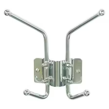 Coat Rack, Silver, 3 In. D,  45Ng74
