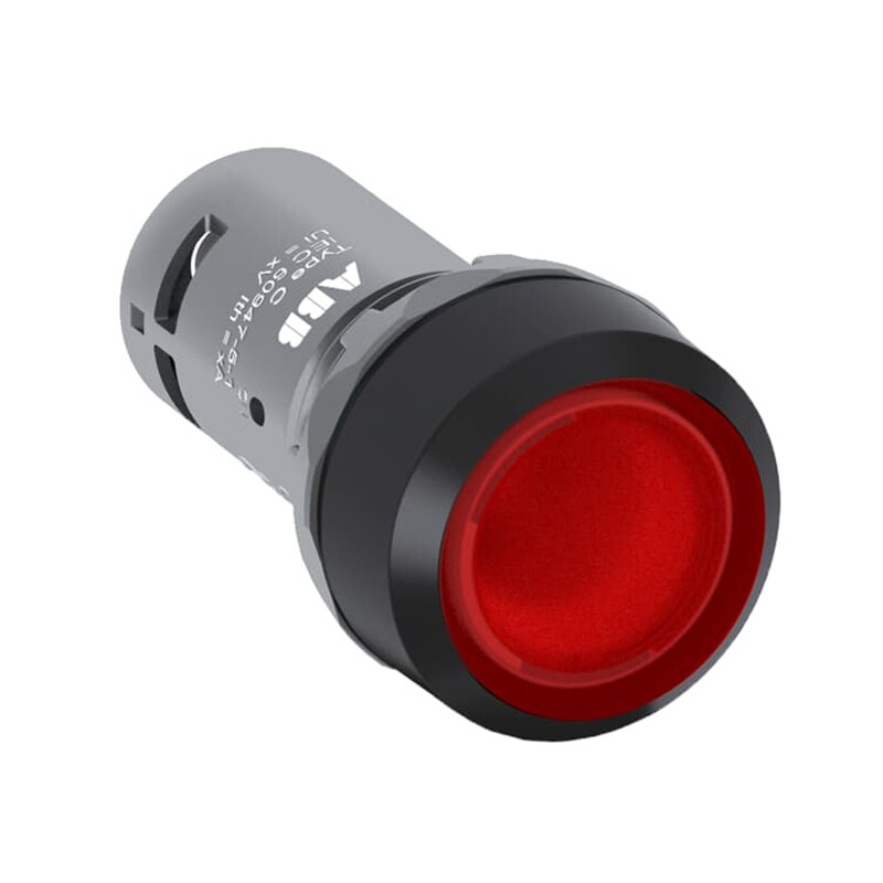 Compact Pushbutton Red 1NO LED 220V AC/DC New