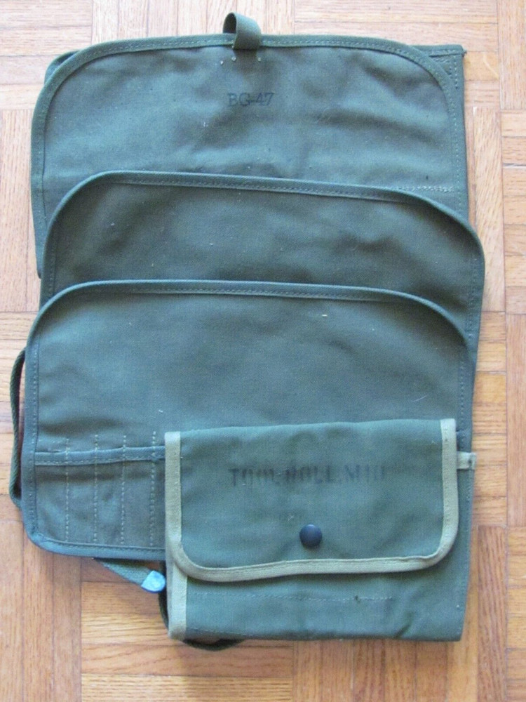 4 VIETNAM WAR PERIOD EMPTY TOOL ROLL BG 47