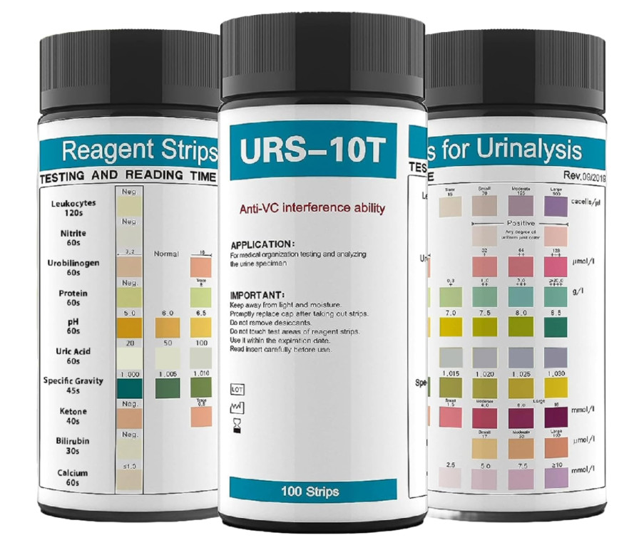 URS 10-in-1 Urine Test Strips 10 Parameters Testing, 100 CT