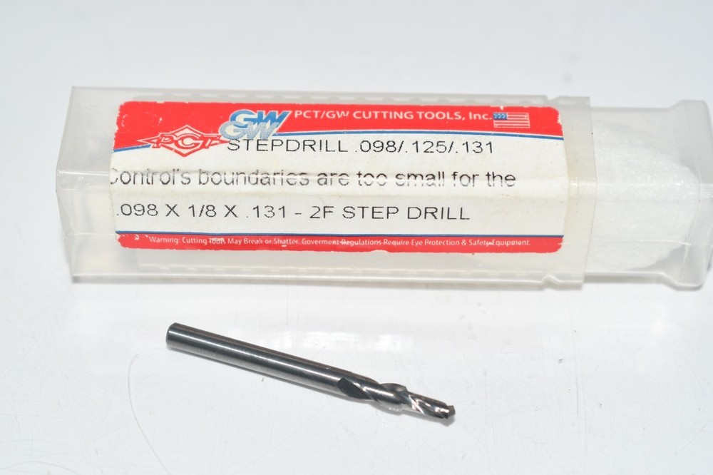 NEW Precision Cutting Tools PCT Carbide Step Drill .098/.125/.131