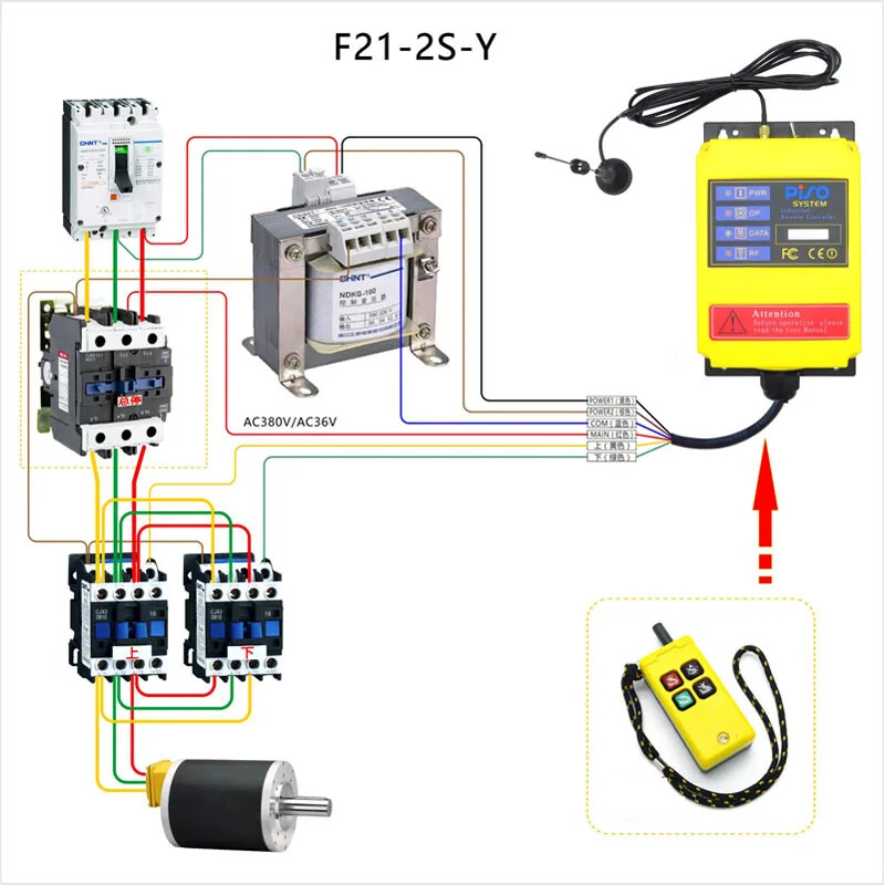 F21-2S-Y Wireless Remote Control Elevator Remote Control Switch Long-distance