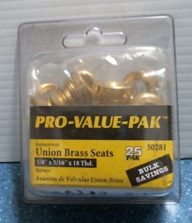 Danco Replacement Union Brass Seats 5/8"  X  5/16"  X  18 THD (30281)  FS