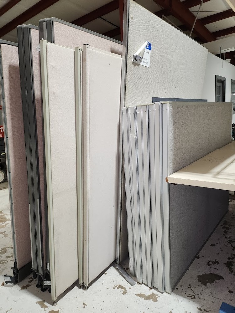 Assorted sizes cloth covered cubicle panels
