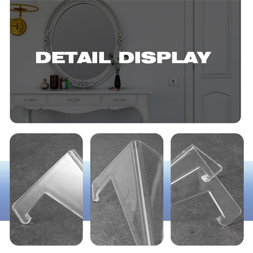 10 PCS Triangular Clear PS Display Stand Space-Saving Holder for Cards Coins US
