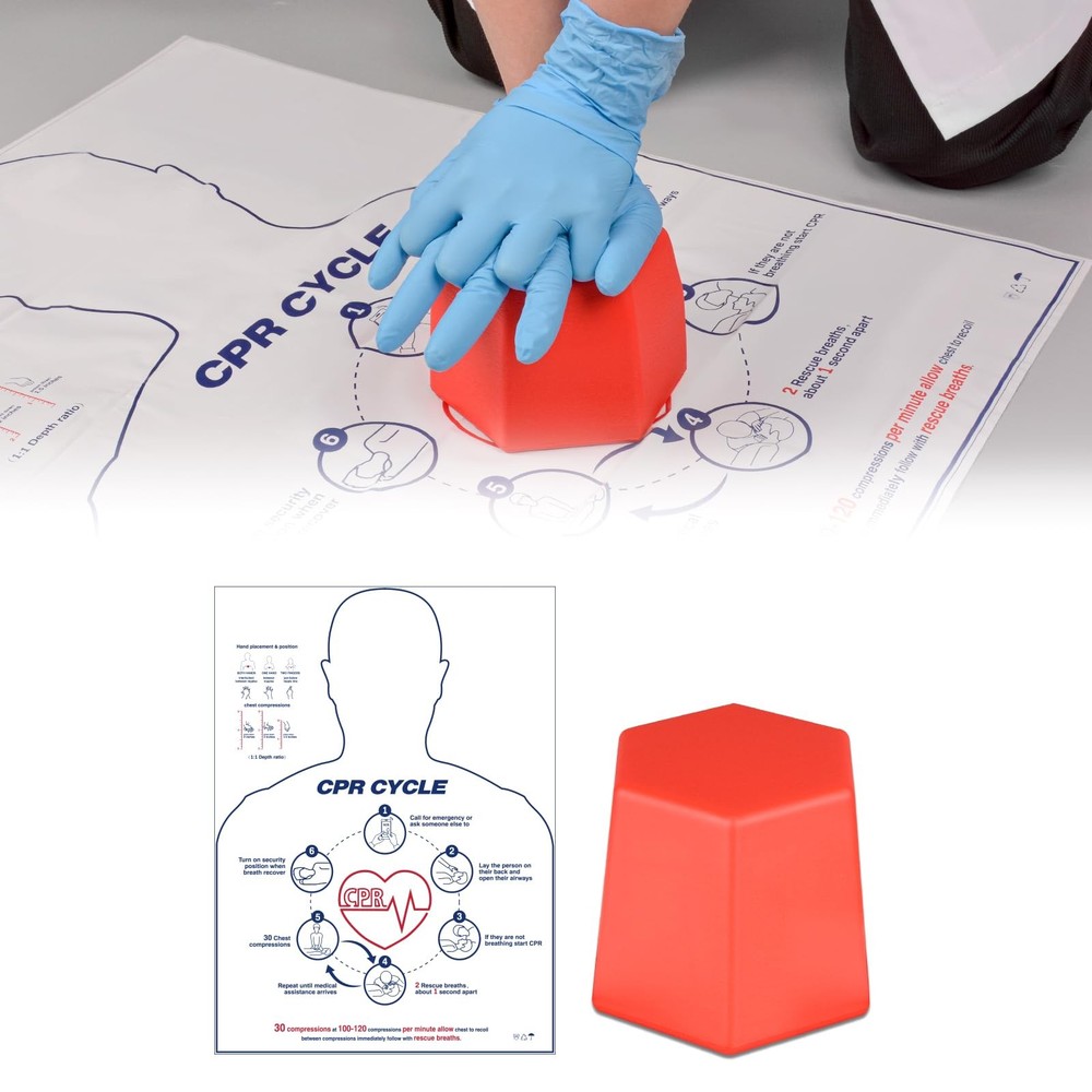 CPR Training Model, Hands-only CPR Training Aid Kit, CPR Compression First Ai...