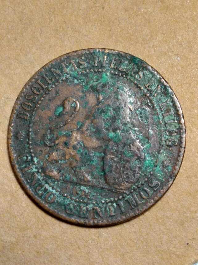 1870 Spain 5 Centimos