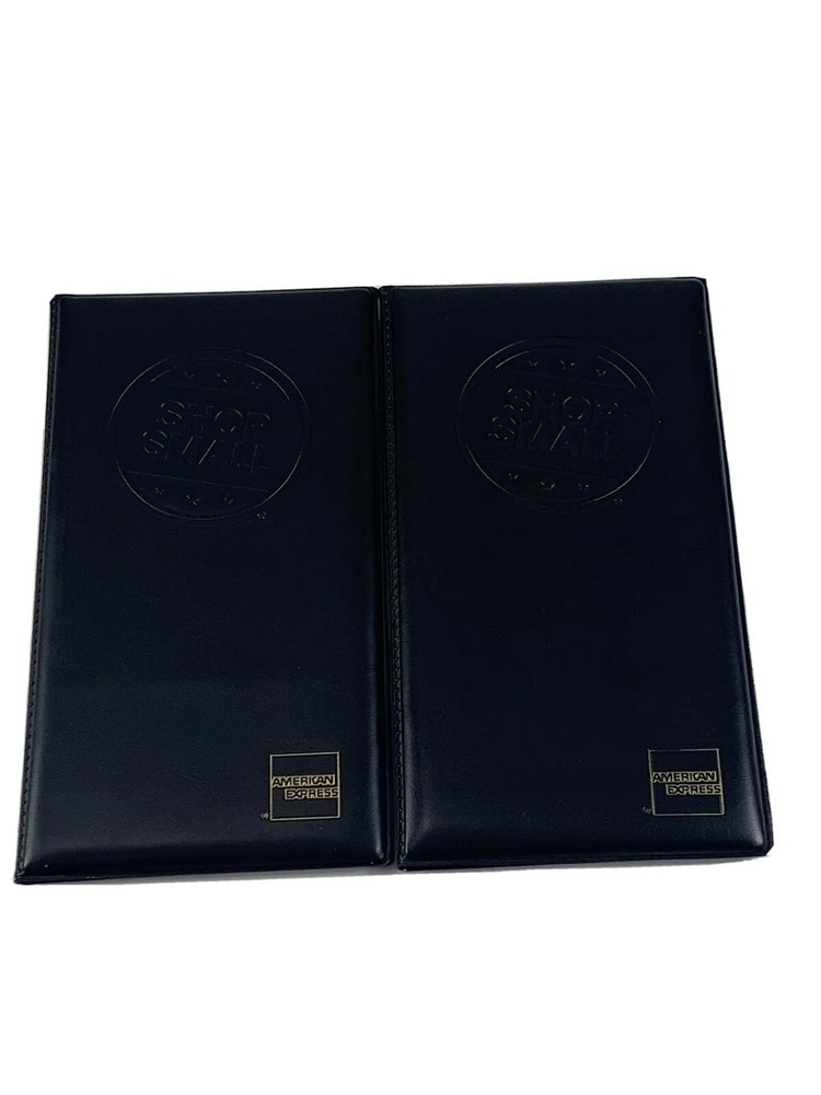 (LOT 2) New Double Panel American Express Restaurant Check Presenters Black