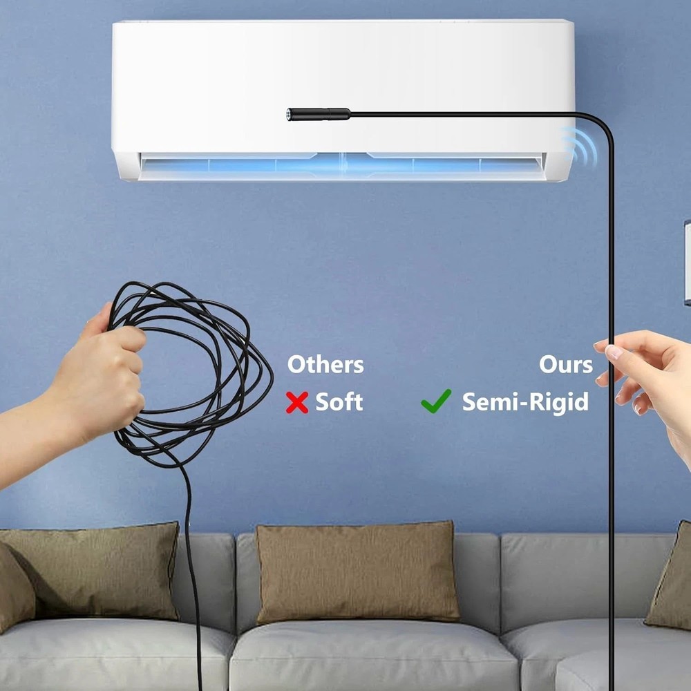 5M Endoscope Camera with Light,1920P HD Borescope Camera for iOS,Android,e