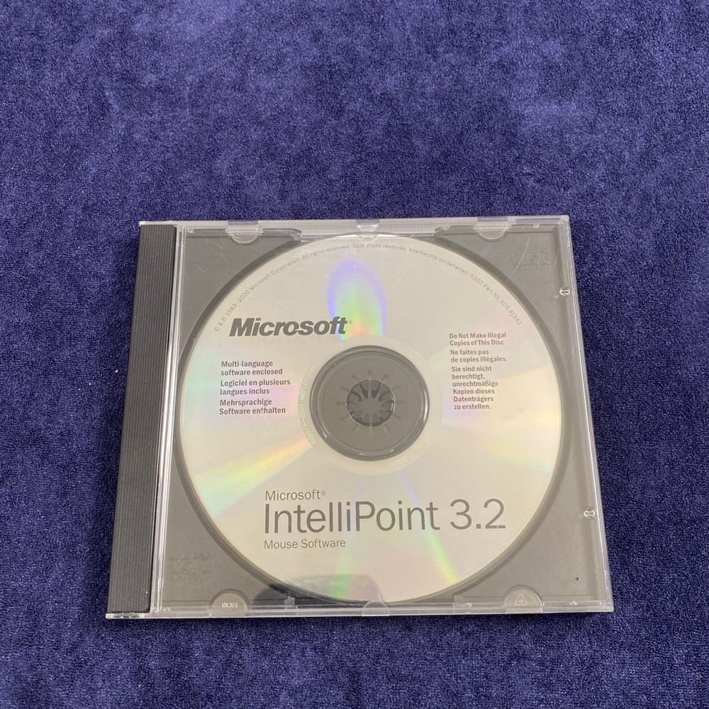 Microsoft IntelliPoint 3.2 Mouse Software 2000 PC Computer Program