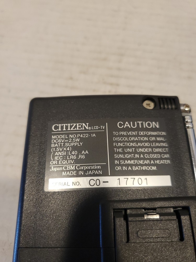 Citizen P422-1A Mini TV With Case