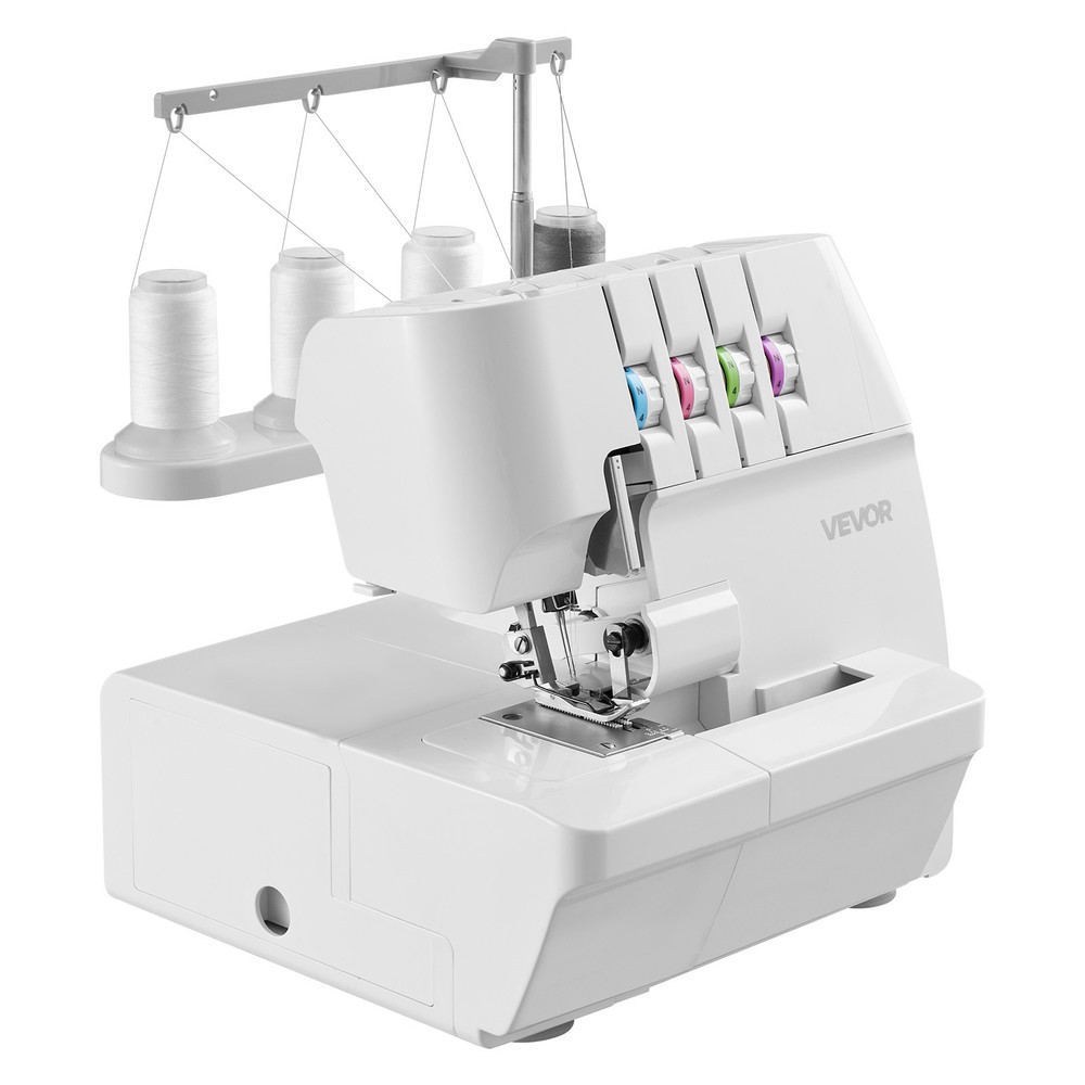 VEVOR Serger Sewing Machine Overlock Machine 1250 SPM 2-3-4 Thread Capability