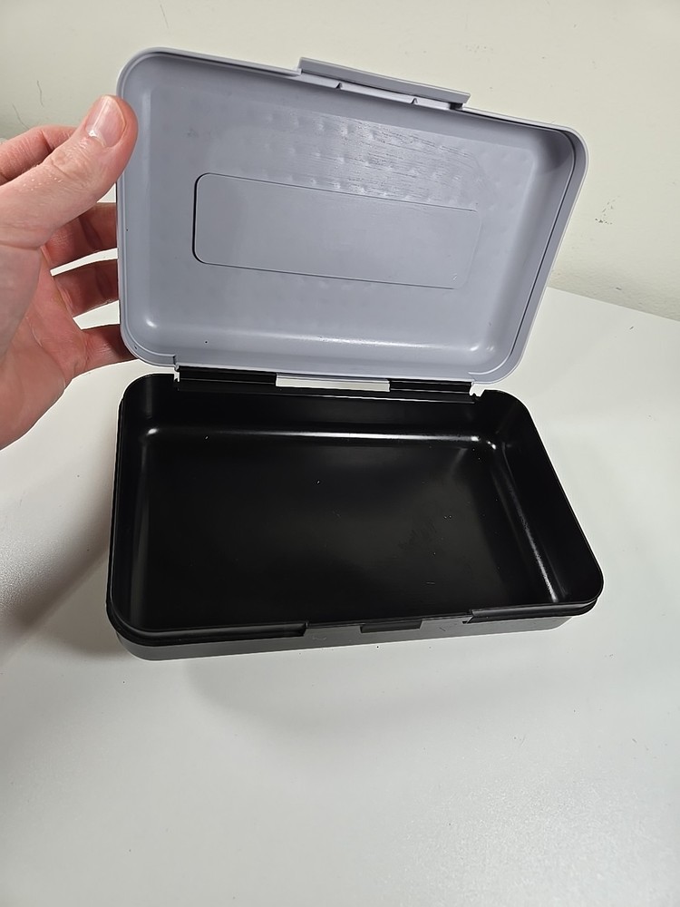 Vintage Spacemaker Long Pencil Case Storage Box Gray