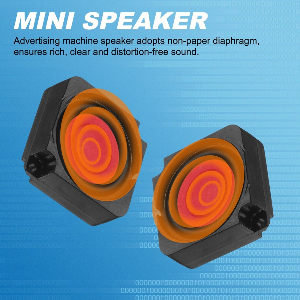 2W 8Ω Mini Speaker, 2PCS Full-Range Portable Micro Loudspeaker, Black Red