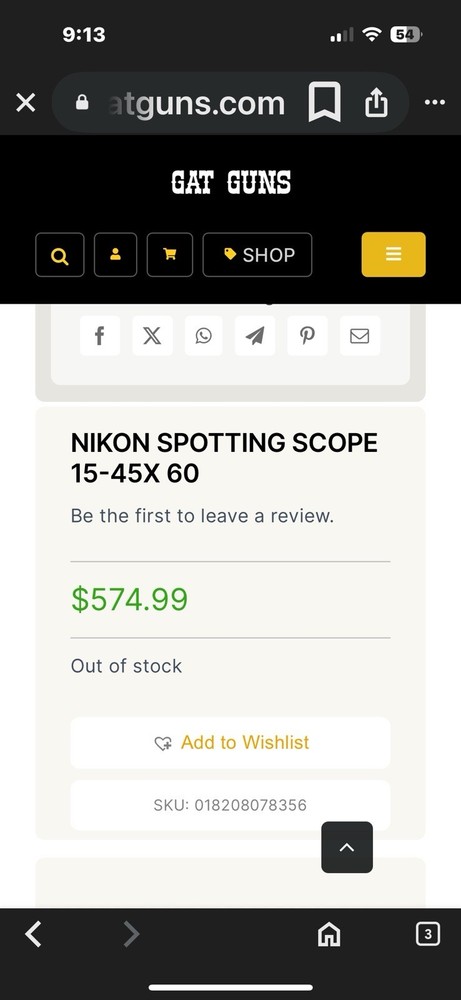 Nikon Spotting Scope With Stand